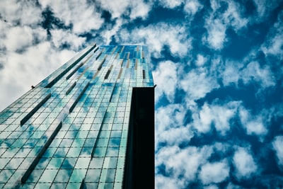 Through the clouds building panorama
